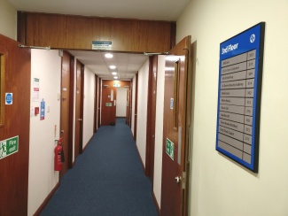 The third floor corridor in Ashley House